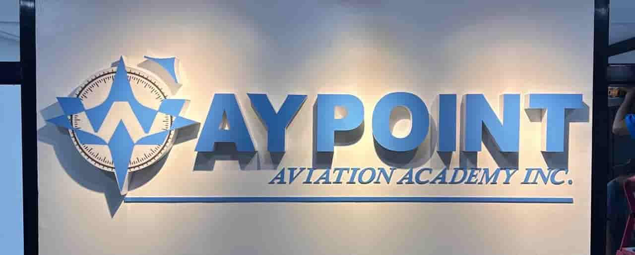 Waypoint Aviation Academy Dimensional Wall Signage