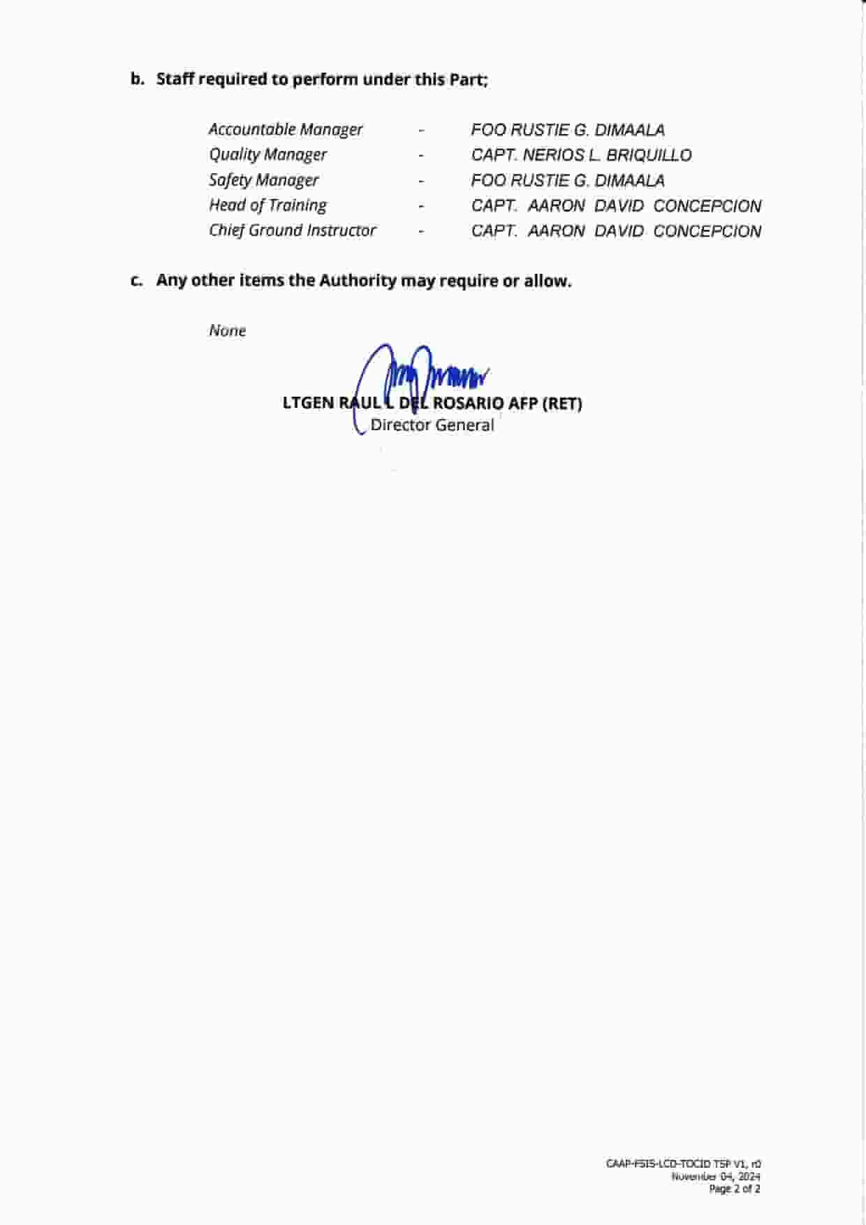 CAAP Training Specifications Part 2 - Executive Post Holders